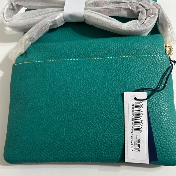 Dooney & Bourke Fold‎ Over Crossbody with Gold Hardware